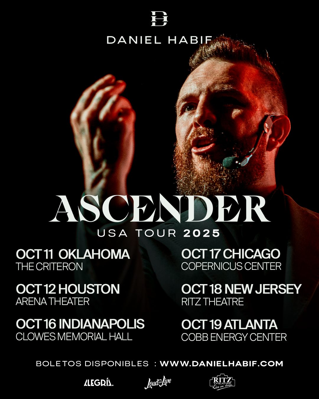 Daniel Habif ASCENDER Tour Poster 2025